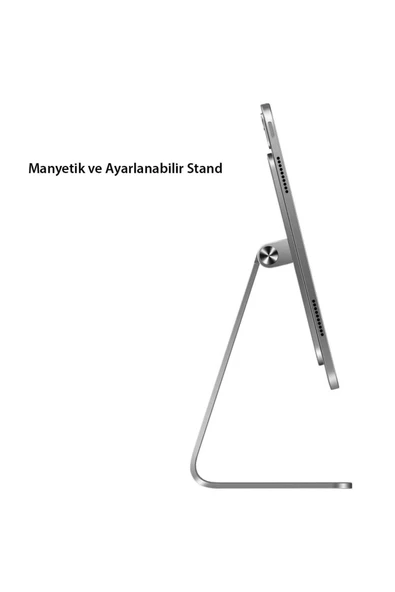 Apple Ipad Air 5. Nesil M1 2022 10.9 Inç Tablet Uyumlu Manyetik Yapışan Tablet Tutucu Masaüstü - 4