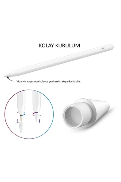 Pen 114 Yedek Uç Palm Rejection Eğimle Çizgi Kalınlığı Değişen Yedek Kalem Ucu Pen Spare Tip - 2