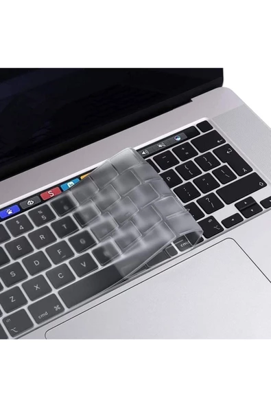 Macbook Pro 16 Inc 2019 A2141 Uyumlu Klavye Koruyucu Türkçe Q Klavye Silikon Koruyucu Kılıf - 3