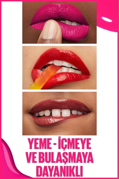 Maybelline New York Super Stay Vinyl Ink Uzun Süre Kalıcı Likit Parlak Ruj 155 Upbeat 30163737 - 8