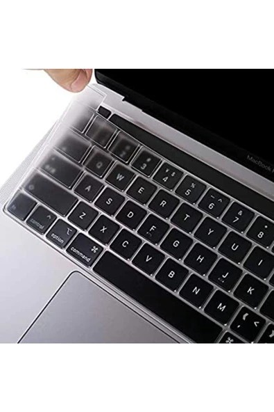 Macbook Pro 13 Inc 2020 A2289 Ile Uyumlu Türkçe Q Klavye Slim Silikon Klavye Koruyucu Kılıf