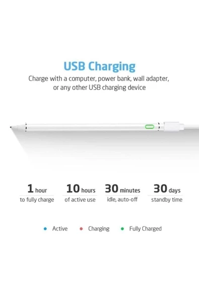 Ipad Iphone Android Uyumlu Pencil Dokunmatik Stylus Kalem - 4