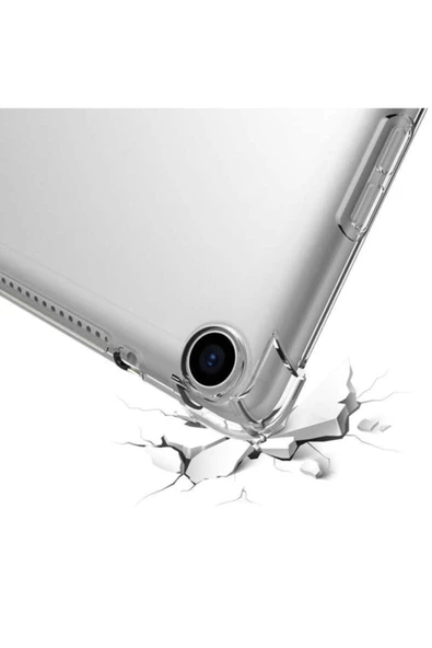 Apple Ipad 8. Ve 9.nesil 10.2 Inç Uyumlu Şeffaf Nitro Anti Shock Silikon Tablet Kılıfı - 3