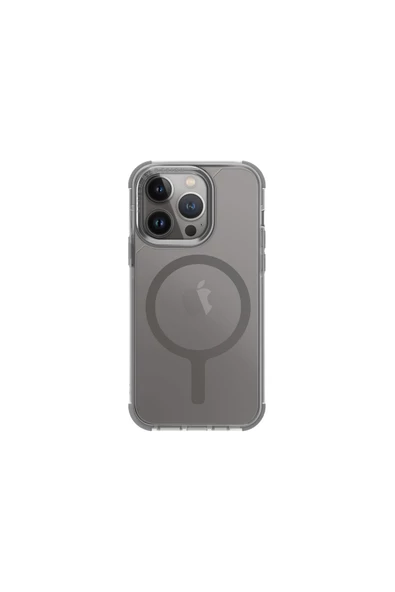 İphone 15 Pro Max Kılıf Combat Serisi Üç Katmanlı Magsafe Özellikli (MagClick™) Koruyucu Kapak  Grey - 1