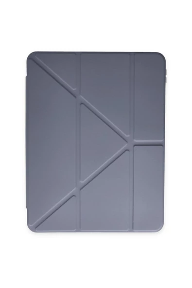 Ipad Air 5 10.9 2022 Uyumlu Kılıf Katlanır Kalemlikli Standlı Uyku Modlu Akıllı Kılıf  Lila - 2