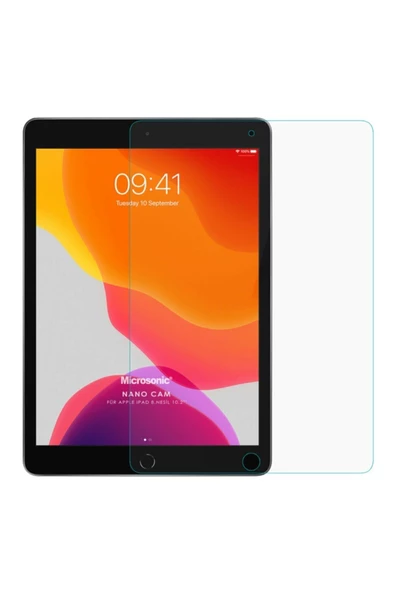 Ipad 8 Nesil 10 2 Inch Uyumlu Kırılmaz Nano Ekran Koruyucu Kırılmaz Şeffaf Cam Koruyucu - 1