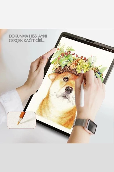 Ipad 8. Ve 9. Nesil 10.2 2021 / 2022 Paper Like Pencil Destekli Kağıt Hissi Veren Koruyucu Cam