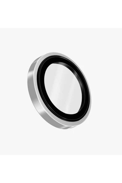 İphone 16 Pro / İphone 16 Pro Max Sapphire Lens Koruyucu Optix Prime Serisi Çelik Çerçeve  Silver - 2