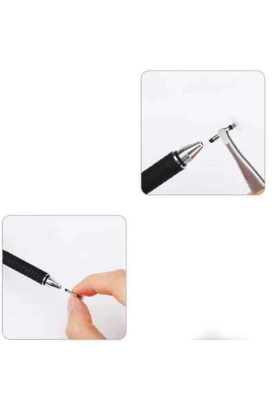 Dokunmatik Kalem 2 In 1 Yedek Ucu Tablet Kalemi Çizim & Yazı Kalemi Yedek Uç - 3