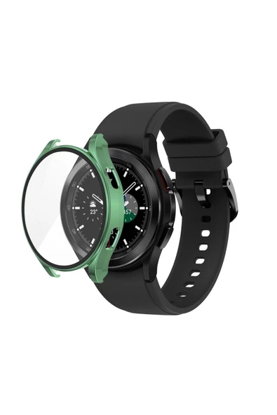Samsung Galaxy Watch 4 40mm Kılıf Kasa Ve Ekran Koruyucu 360 Tam Koruma Kapak  KOYU YEŞİL - 2