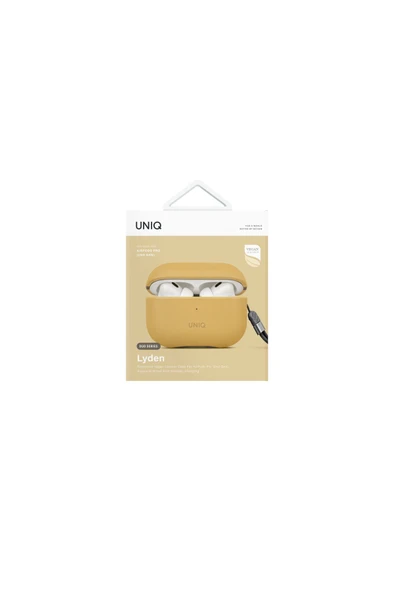 Airpods Pro 2 (2.NESİL) Kılıf Lyden Ds Serisi Vegan Deri Kaplama Kablosuz Şarj Destekli Uyumlu  Yellow Grey - 5