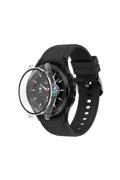 Samsung Galaxy Watch 5 40mm Uyumlu Kılıf Kasa Ve Ekran Koruyucu 360 Tam Koruma Kapak  ŞEFFAF - 2