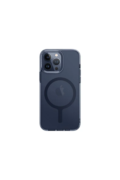 İphone 15 Pro Max Uyumlu Kılıf LifePro Xtreme Serisi AirLite™/ Magsafe Özellikli (MagClick™) Kapak  Smoke Blue - 2