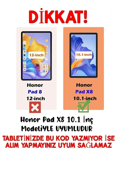 Huawei Honor Pad X8 10.1 İnç Uyumlu Kılıf 360 Dönen Kapaklı Standlı 3Lü Set  Turkuaz