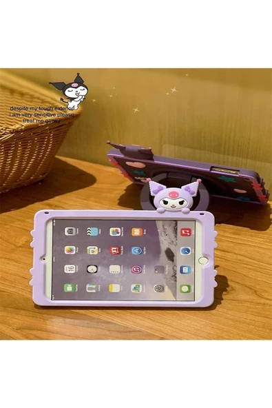 Ipad Air 11 10.9 Inç Air 4 5 6 2020 2022 2024 Uyumlu Çocuk Kılıf Stantlı Lucky Star Karakterli  LİLA - 5