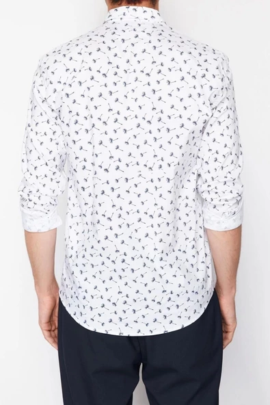 Moda Kadın Gömlek Yaka Geometrik Desen Günlük Desenli Gömlek - 2