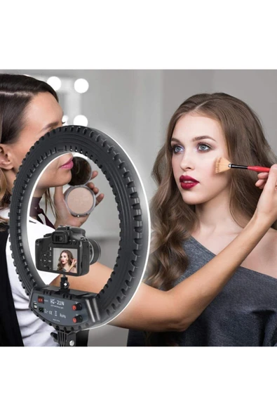Ring Light Led Işık Halkası 21" 54 Cm Profesyonel Stüdyo Işığı Ve 210 Cm Monopod Tiktok Youtube Işık  Beyaz