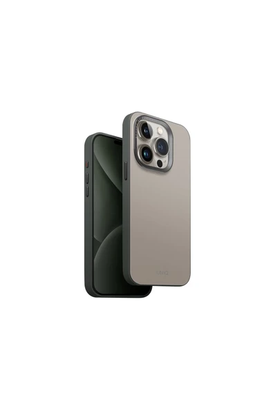 İphone 15 Pro Max Uyumlu Kılıf Lyden DS Serisi Vegan Deri Kaplama Magsafe Özellikli (MagClick™)  Ivory Lichengreen - 4
