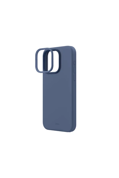 İphone 15 Pro Uyumlu Kılıf Lino Hue Serisi Magsafe Özellik (MAGCLİCK™) Hibrit Silikon (SİLİCORE™)  Deep Blue - 6
