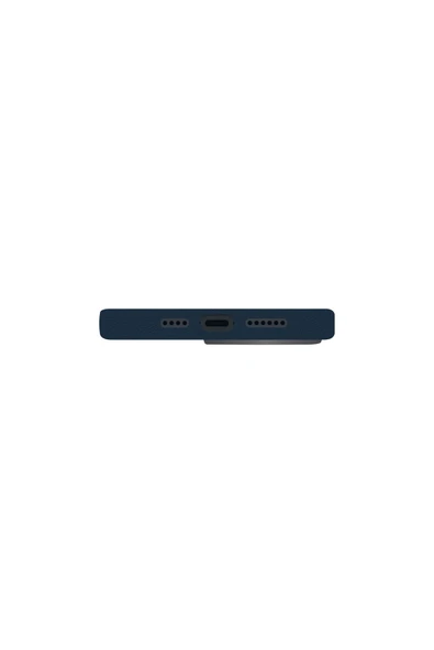 İphone 15 Pro Kılıf Uyumlu Lyden Serisi Deri Kaplama Magsafe Özellikli (MAGCLİCK™) Premium Kapak  Midnight Blue - 5