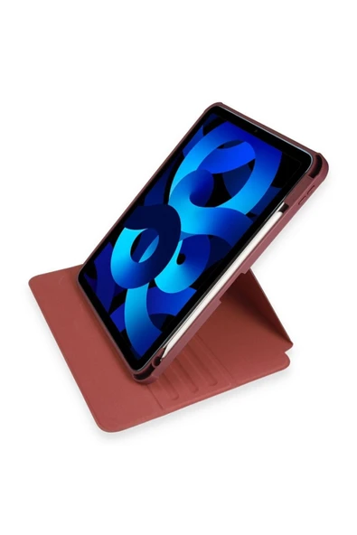 Apple Ipad 10. Nesil 10.9 2022 Kılıf Dönebilen Kapaklı Kalemlikli Arkası Şeffaf Standlı Kalem Yuvalı  Mürdüm - 6