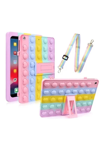 Ipad Air 11 10.9 Inç Air 4 5 6 2020 2022 2024 Uyumlu Çocuk Kılıf Stantlı Lucky Star Karakterli  ÇOK RENKLİ - 1