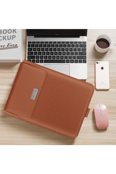 Macbook Air 13.6 Inç M2-M3-M4 Çip 2022/2024/2025 A2681 A3113 A3240 Kılıf Çanta Stand Mıknatıs Kapak  13 - 14,9 inç TABA - 3