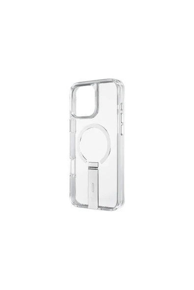 İphone 16 Pro Kılıf Eleva Serisi Standlı Magsafe Özellikli (MagClick™) Premium Kılıf  Clear - 4