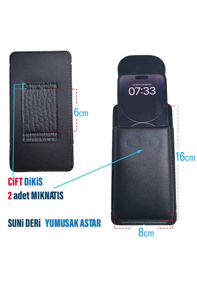 iPhone 13 Uyumlu Kılıfı Kemer Kılıf | Kapaklı Bel Kemere Takılan Kılıf  Dik - 3