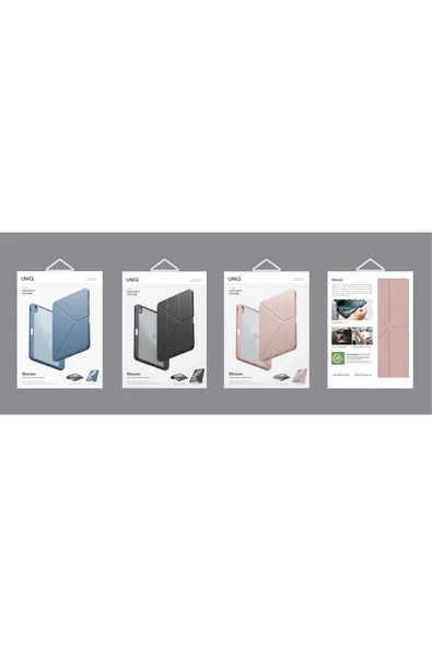Ipad Air 11" 2024 M2 Çip Uyumlu Tablet Kılıf Moven Serisi Standlı Kalem Bölmeli Koruyucu  Pink - 7