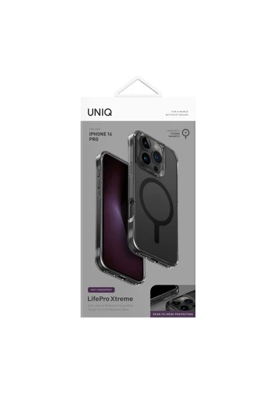 İphone 16 Pro Uyumlu Kılıf LifePro Xtreme Serisi Anti-Fingerprint / Magsafe Özellikli (MagClick™)  Smoke - 5