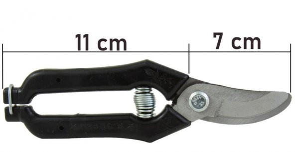 Göcen ( 5 Adet ) Narenciye Üzüm Bağ Budama Makası Eğri Uçlu 18Cm SİYAH - 3