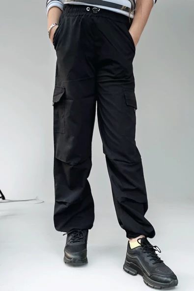 Kız Çocuk Kargo Cepli Paraşüt Pantolon 12133 ürün görseli