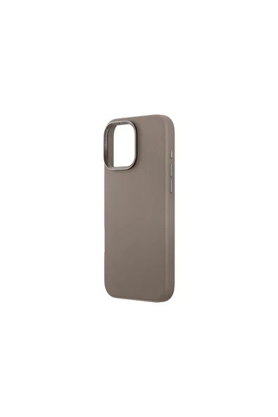 İphone 16 Pro Max Kılıf Lyden Serisi Deri Kaplama Magsafe Özellikli (MagClick™) Premium Kılıf  Grey - 3