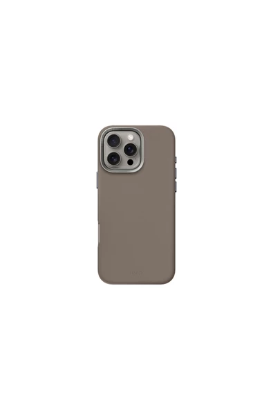 İphone 16 Pro Kılıf Lyden Serisi Deri Kaplama Magsafe Özellikli (MagClick™) Premium Kılıf  Grey - 2