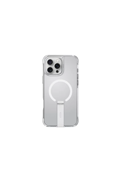 İphone 16 Pro Max Kılıf Eleva Serisi Standlı Magsafe Özellikli (MagClick™) Premium Kılıf  Clear - 1