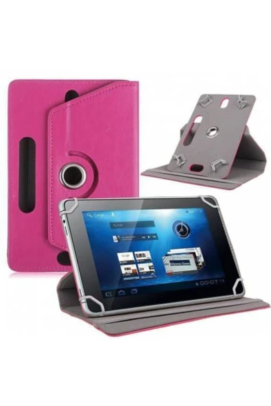 1t 10 2020 Smart 10 Inç Uyumlu Standlı Tablet Kılıfı  PEMBE