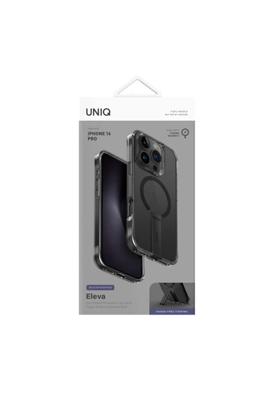 İphone 16 Pro Kılıf Eleva Serisi Standlı Magsafe Özellikli (MagClick™) Premium Kılıf  Black - 6