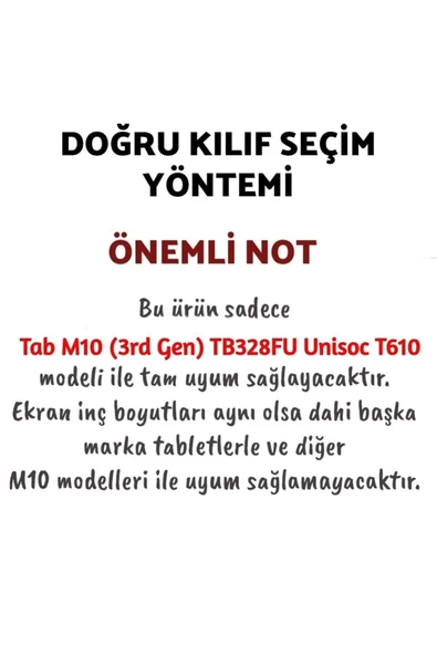 Lenovo Tab M10 Tb328fu Tablet Zaae0012tr Unisoc T610 Uyumlu 360 Dönen Tablet Kılıfı 3 Lü Set  siyah - Resim 2