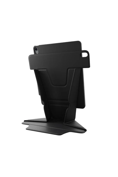 Ipad Air 13" 2024 M2 Çip Tablet Kılıf Ryze Serisi Standlı 360º Dönme Özellikli Katlanabilir Tasarım  Black - Resim 3