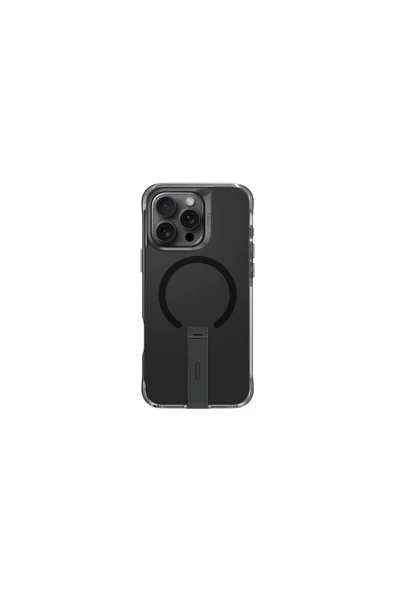 İphone 16 Pro Kılıf Eleva Serisi Standlı Magsafe Özellikli (MagClick™) Premium Kılıf  Black - 2