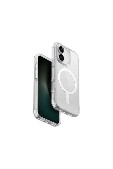 İphone 16 Plus Kılıf Combat Serisi Üç Katmanlı Magsafe Özellikli (MagClick™) Koruyucu Kılıf  Clear