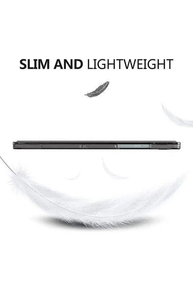 Xiaomi Redmi Pad 10.61 Uyumlu Flip Smart Standlı Uyku Modlu Tablet Kılıfı Ekran Koruyucu Kalem SİYAH - 4