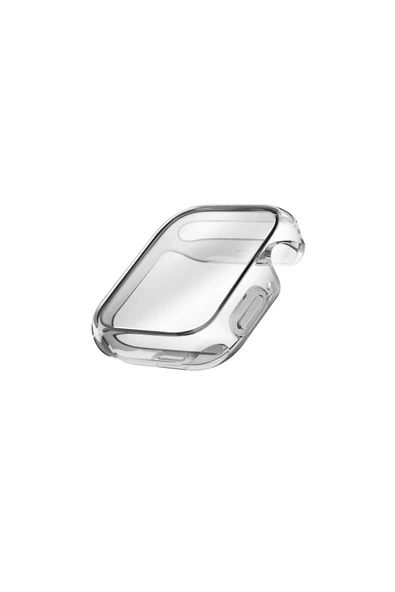 Apple Watch 46mm Uyumlu Grade Hybrid Serisi Şeffaf Kılıf Kasa Ve Ekran Koruyucu 360 Tam Koruma Kapak  Smoke - 2