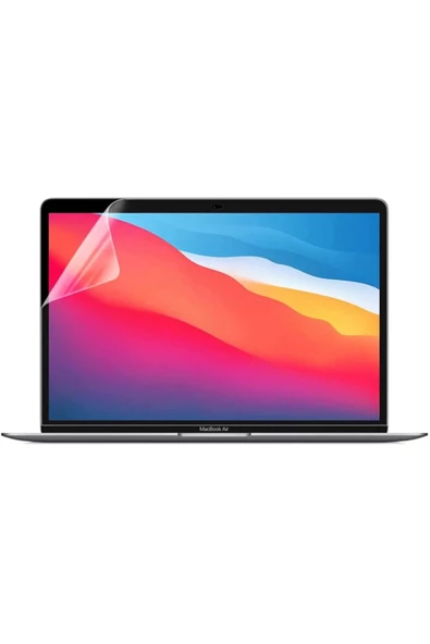 Macbook Pro 13 Inç M1-m2 Çip A2338 Tam Uyumlu Alt Üst Kılıf Klavye Kılıfı Ekran Koruyucu Film  ŞEFFAF - Resim 2