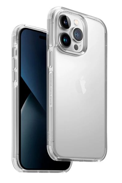 iPhone 14 Pro Max Kılıf Combat Serisi Üç Katmanlı Koruma ShockSorb™ Teknolojisi Koruyucu Kapak  Clear - 1