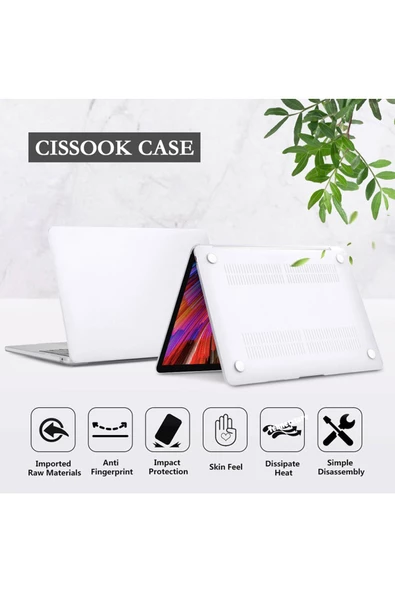 Macbook Pro 13 Inç M1-m2 Çip A2338 Tam Uyumlu Alt Üst Kılıf Klavye Kılıfı Ekran Koruyucu Film  Mat Şeffaf - 6