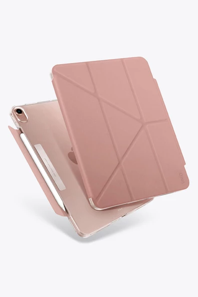 iPad Air 4 / 5. Nesil 10.9" Uyumlu Tablet Kılıfı Camden Serisi Standlı Kalem Bölmeli Koruyucu  Pink