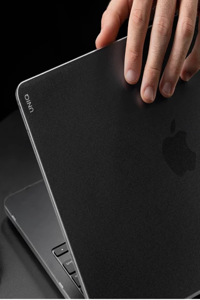 Apple Macbook Air 13.6 Inç M2-M3-M4 A2681 A3113 A3240 Uyumlu Kılıf Claro Mat Koruyucu Kapak  Grey - 3