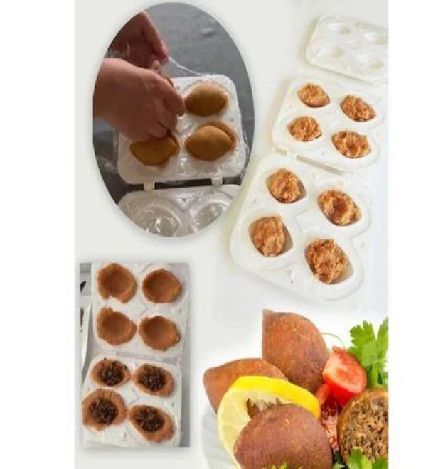 Pratik 4lü İçli Köfte Yapma Aparatı İçli Köfte Kalıbı Kaliteli Köfte - 2